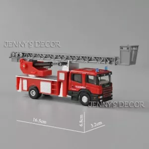 1:72 Scale Diecast Vehicle Model Toy Scania Fire Fighting Truntable Ladder Truck - Picture 1 of 5