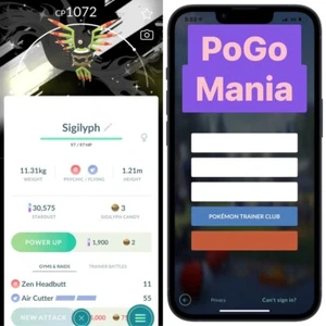 Shiny Sigilyph✨Go Tour Unova Special Background✨mini PTC 20k✨ - Picture 1 of 1