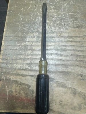 USA Bridgeport 3/8" Slotted Flat Head Screwdriver 2343 8" Length Vint 22JS2214 - Image 1 of 4