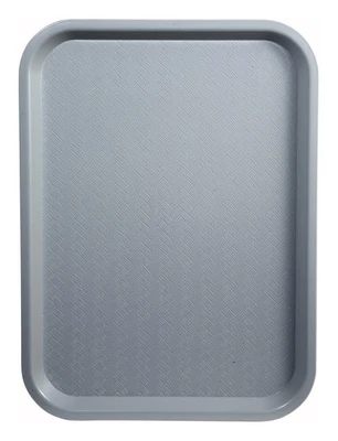 Bandeja de comida rápida gris, 10 x 14 pulgadas, plástico, restaurante, cafetería, servicio Foto 1 de 2