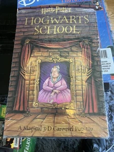 Harry Potter HOGWARTS SCHOOL Magical 3D CAROUSEL Pop-Up Book- Original New 2001 - Picture 1 of 8