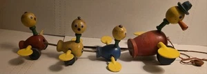 Vintage Fisher Price Gabby Goofy Duck Wooden Pull Toy - Picture 1 of 4