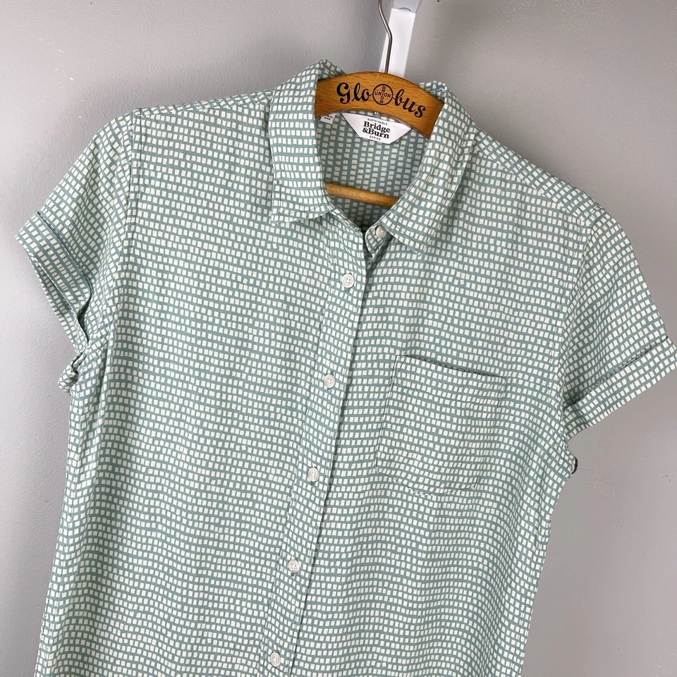 Vestido Camisa Bridge & Burn Loren Mujer S Aqua Estampado Geométrico Sostenible Foto 1 de 4