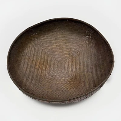 Antique Uncommon Chinese Early 20th Century Hand Woven Copper Wedding Basket - Image 1 of 4