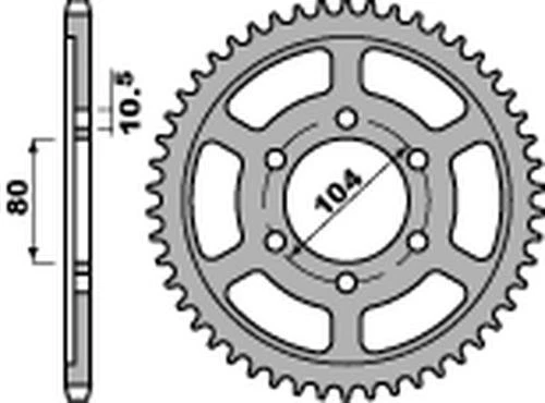 PBR REAR SPROCKET 4359 42 C45 Z 1000 (03-14) (JTR1489.42) (CHAIN 525) Z900RS ' - Image 1 of 1