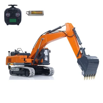 Metal LESU 1/14 RC Digger Aoue DX350LC RC Excavator 3CH Valve Flysky ST8 Lights - Image 1 of 4