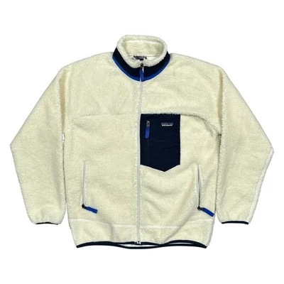 Patagonia Classic Retro X Full Zip Synchilla Natural White Jacket Mens Medium - Image 1 of 4