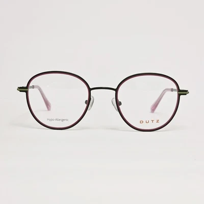 DUTZ DZ830 Women's Round Hypo-Allergenic Glasses in Green / Magenta | 48mm - Image 1 of 4