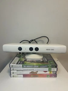 XBOX 360 Kinect Sensor Bar + Games Bundle Zumba, Biggest Loser, Adventures + - Picture 1 of 13