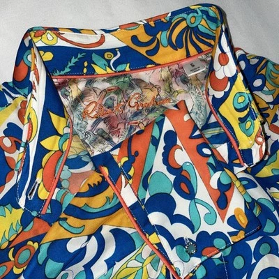 Robert Graham sz S Silk Blend Shirt Blouse with Contrast Cuffs - Image 1 of 4