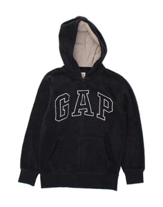 GAP Boys Graphic Hooded Fleece Jacket 12-13 Years XL Navy Blue Polyester BN08 - Picture 1 of 3