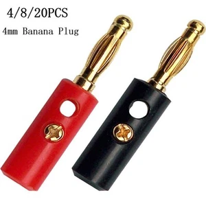 Connecteur Mâle Fiche Banane Adaptateur Audio Banane Prises Plaqué Or Alliage FR - Imagen 1 de 32