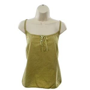 Camiseta sin mangas Old Navy talla XL amarilla verde guinga a cuadros algodón pradera cottagecore - Imagen 1 de 8