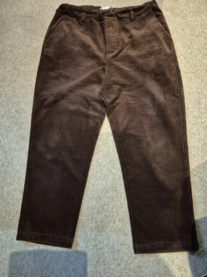 TOAST 'GABI' CORDUROY TROUSERS IN CHOCOLATE BROWN. SIZE 14, WOULD FIT SIZE 16. - Image 1 of 4
