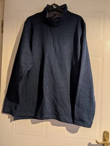 Wrangler Authentics Navy 1/4 Zip Fleece, Size L - Picture 1 of 5