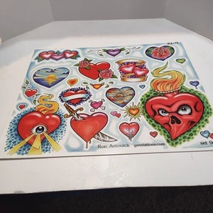 Ron Antonick Genxtattoos.Com Tattoo Flash 6 Sheets 14" X 11" Various Subjects - Picture 1 of 24