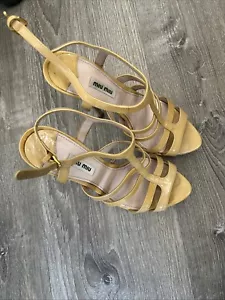 Miu Miu Platform Heels Nude Size 38.5 - Picture 1 of 4