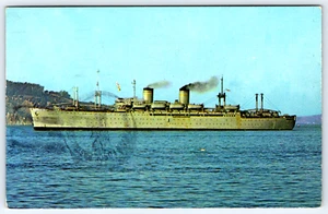 Postcard UNITED STATES NAVY WARSHIP USNS GENERAL HUGH J GAFFEY VINTAGE - Picture 1 of 2