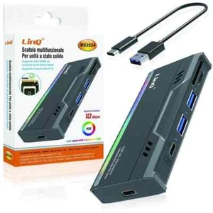 LinQ Hub USB avec Lecteur Disque Dur SSD + 2 USB + Lecteur carte TF / SD Noir - Imagen 1 de 6