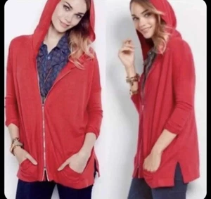CabinWomen's Beachcomber Lightweight Full Zip Zipper Hoodie Red Size S - Picture 1 of 6