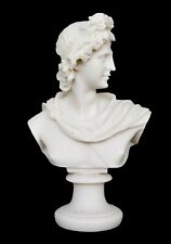 Apollo Bust - God of Music, Poetry, Sun, light, Prophecy - Small Alabaster