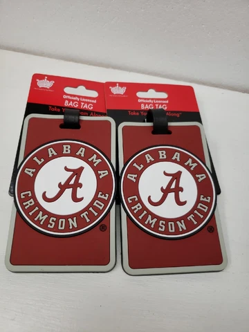 Alabama Crimson Tide Bag Tags Luggage Tags New 4.5"×2.5  Rubber Cover