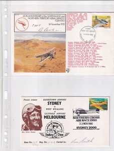 COLLECTION OF AUSTRALIA RELATED FLIGHT COVERS/CARDS (75 )INC FIRST FLIGHTS - Picture 1 of 24