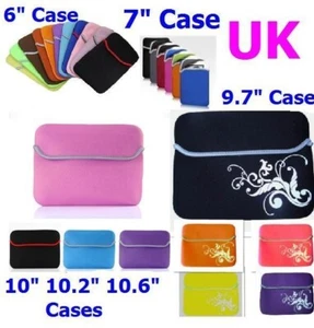 Neoprene Pouch Case Cover  For 6 7 7.5 8 9.7 10 10.5 Computer Netbook Tablet  - Picture 1 of 24