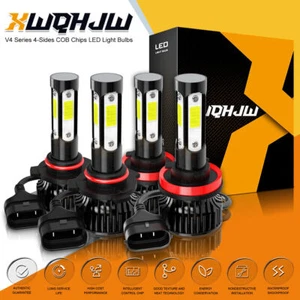 4PCS Combo 9005+H11 LED Headlight Kit High Low Beam 6000K For Kia Optima 2016 - Picture 1 of 10