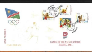 NAMIBIA, 2008 OLYMPICS IN CHINA  ILLUSTRATED FDC, - Picture 1 of 1