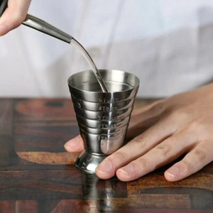 75ml Metal Measure Cup Drink Tool Shot Ounce Jigger Bar Mixed Cocktail EOB - Picture 1 of 12