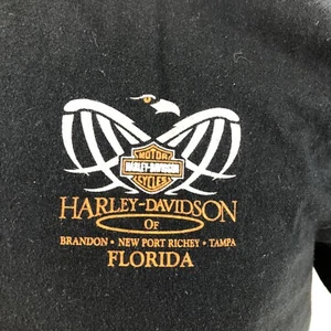HARLEY-DAVIDSON OF FLORIDA MENS BLACK T-SHIRT SIZE UNKNOWN SEE MEASUREMENTS - Picture 1 of 8