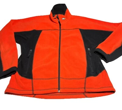 Polo Ralph Lauren Jacket RLX Mens Large Orange Fleece Full Zip High Neck - Image 1 of 4