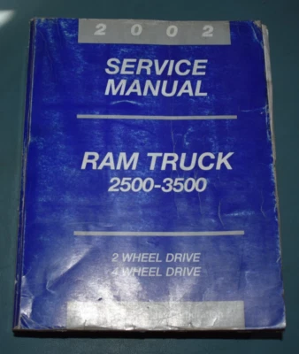 Dodge Ram 2500 3500 2002 camioneta pickup BR/BE 2 tracción en las 4 ruedas manual de taller Foto 1 de 4
