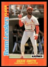 1988 Fleer Kay Bee Toys Team Leaders Ozzie Smith St. Louis Cardinals #38