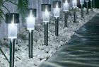10 Pack Bright Warm White LED Solar GARDEN Outdoor Stake Lights Path Boundary UK