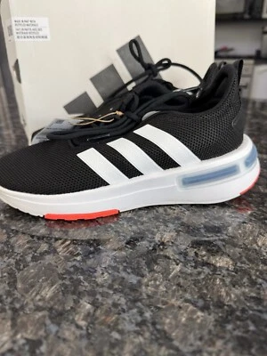 Adidas Racer TR23 K Black/Solar Red Boy's Running Shoes - NWB Pick Sz Sneakers - Image 1 of 4
