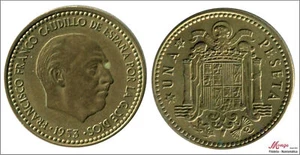 Spain 1 Peseta 1953 (61) MBC+ / VF+ - Picture 1 of 1