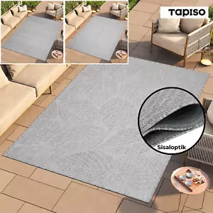 Tappeto outdoor soggiorno grigio foglie motivo balcone effetto sisal moderno - Foto 1 di 28