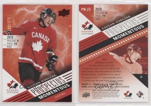 2021 Team Canada Juniors Prospectus Momentous Electric Red /275 Kaedan Korczak