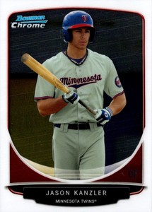 2013 Bowman Chrome Mini Jason Kanzler #151 Minnesota Twins Baseball Card