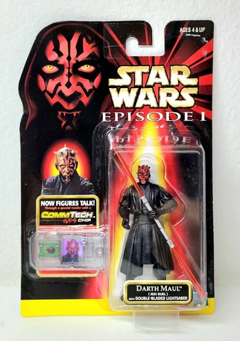 STAR WARS Episode I DARTH MAUL (JEDI DUEL) 3.75" Action Figure COMMTECH 1998 NEW Cover