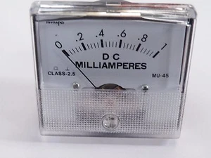 Panel Meter 1mA fsd Scaled 0-1 DC Milliamperes 59x53mm MU45-1mA 55g 738 - Picture 1 of 4