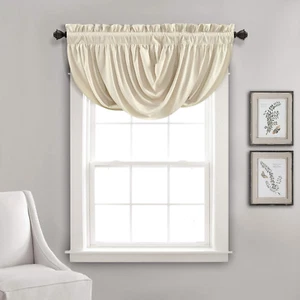 Lucia Elegant Waterfall Valance - Soft Polyester Curtain for Any Room 42"W x 18" - Picture 1 of 13