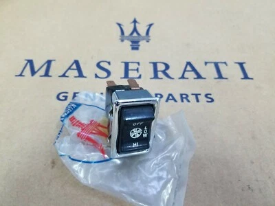 INTERRUPTOR DE VENTILADOR BAJO ALTO MASERATI BORA GHIBLI INDY KHAMSIN RARO DE FÁBRICA FABRICANTE ORIGINAL NUEVO EN STOCK Foto 1 de 3
