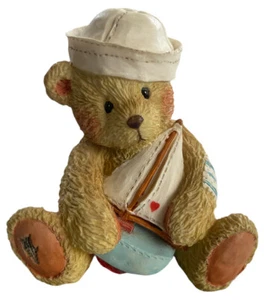 Vtg Cherished Teddies Jonathan 1992 Brother Bear Sailor Figurine Sail with Me - Picture 1 of 6
