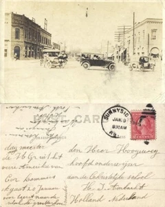 Sunnyside, Washington, Street Scene with Cars (1910s) RPPC Postcard - Picture 1 of 3