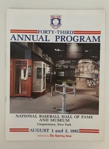 1982 BASEBALL HALL OF FAME 43RD ANNUAL PROGRAM - Picture 1 of 3