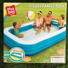 Play Day Deluxe 10Ft Family Inflatable Swimming Pool