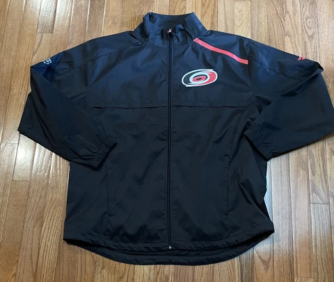 Mens Carolina Hurricanes Fanatics Authentic Pro Rinkside Full-Zip Jacket Large Cover